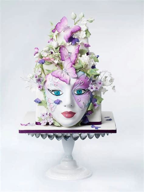 Amazing Cake Mask With Gorgeous Flowers Gorgeous Cakes Pretty Cakes Cute Cakes Amazing Cakes
