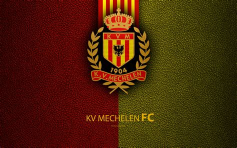 Officiële facebookpagina van kv mechelen. Download wallpapers KV Mechelen FC, 4k, Belgian Football Club, logo, Jupiler Pro League, leather ...