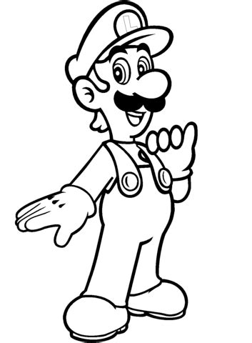 Search images from huge database containing over 620,000 coloring pages. Luigi from Mario Bros. coloring page | Free Printable ...
