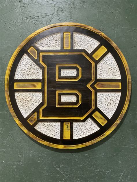 Boston Bruins Rustic Wood Sign Etsy