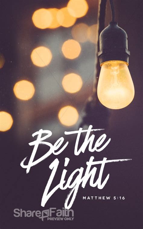 Be The Light Christian Church Bulletin Sermon Bulletin