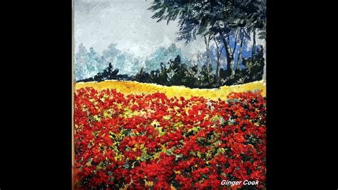 Oil California Poppy Painting Landscape Original Art Impressionist