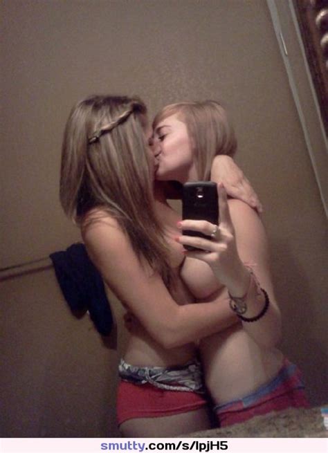 Topless Naughty Teens Trying Their First Lesbian Kiss Lesbian Lesbo