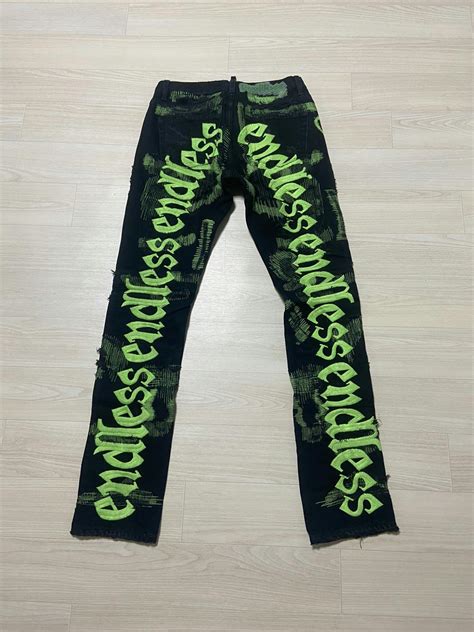 Vlone 28 Vlone Endless Embroidered Denim Pants Jeans Grailed