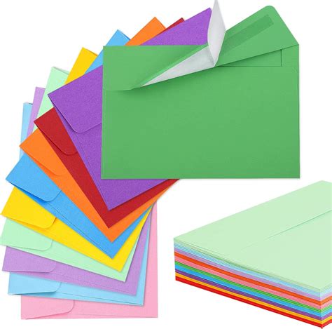 65 Pack Colored Envelopes 4 X 6 Envelopes Card Envelopes