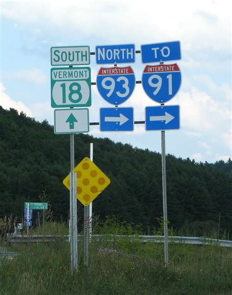 Vermont Interstate 93 Interstate 91 And State Highway 18 Aaroads