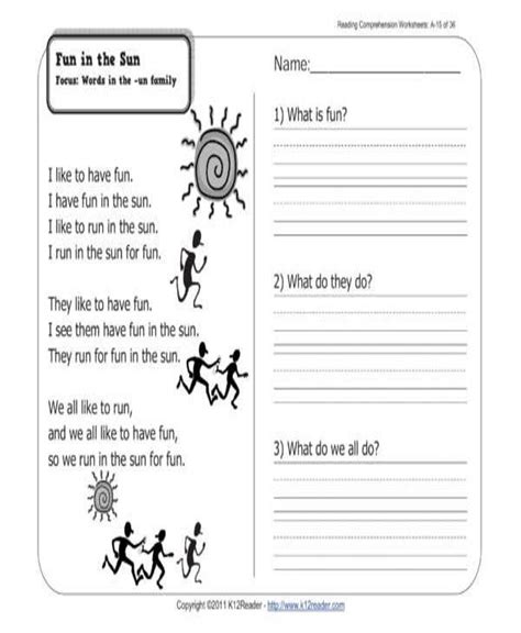 Free 10 Reading Worksheet Samples And Templates In Pdf