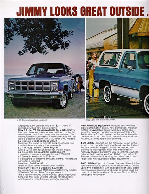 1982 Chevrolet And Gmc Truck Brochures 1982 Gmc Jimmy 02