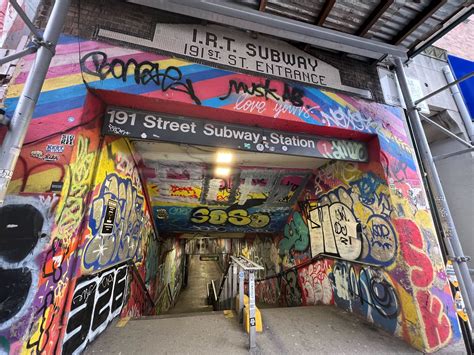 Graffiti Covered Manhattan Subway Tunnel Painted Over By City