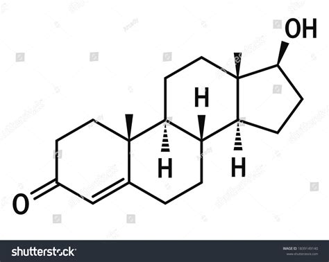 Testosterone Hormone Molecule Vector Illustration Stock Vector Royalty Free 1839149140