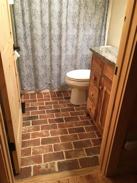 This Brick Bathroom Floor Is Wrights Ferry Tiles In The Providence