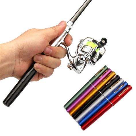 Pen Fishing Rod Reel Combo Set Mini Pocket Telescopic Fishing Rod