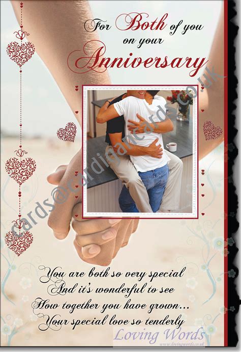 Anniversary Male Couple Greeting Cards By Loving Words