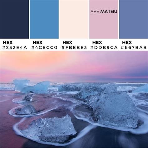 Glacier Melts In Water Color Palette 368 With Hex Codes Spring 2020