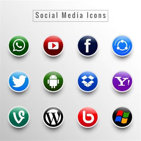 Free Vector Social Media Icon Set
