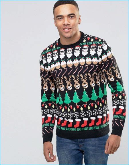 men s christmas sweaters asos holiday 2016