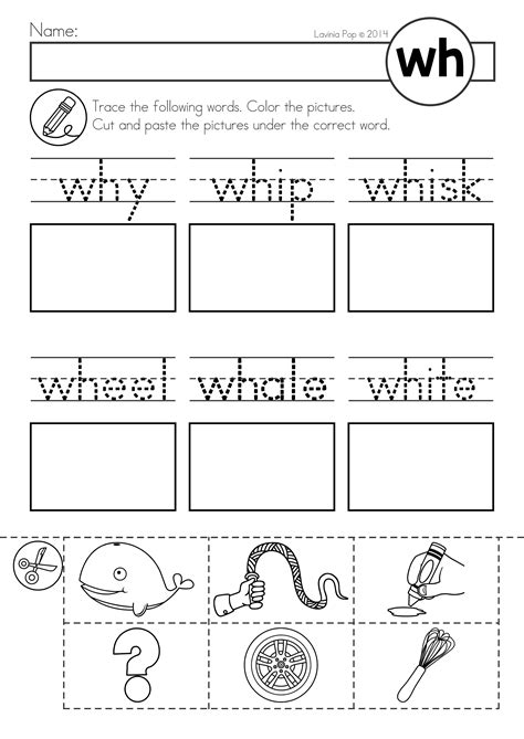 Grade 1 The Wh Sound Worksheet
