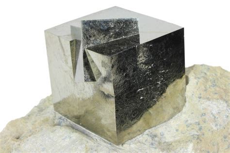 Large Natural Pyrite Cube Cluster In Rock Navajun Spain 94335