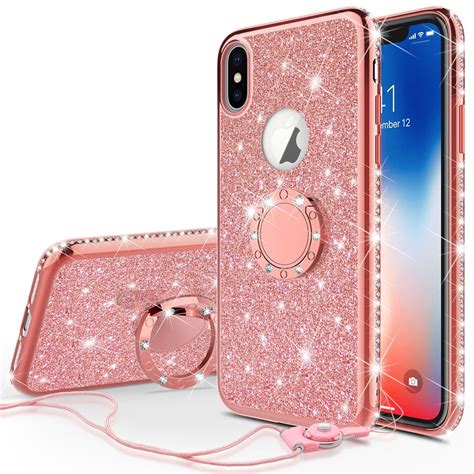 Cute Glitter Ring Stand Phone Case Kickstand Apple Iphone Xr Casebling