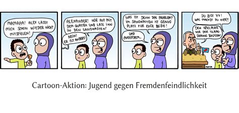 Cartoon Aktion Jugend Gegen Fremdenfeindlichkeit Livia Josephine Magazin
