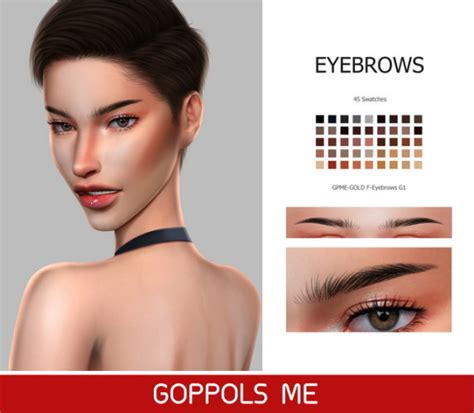 Gpme Gold F Eyebrows G1 At Goppols Me Sims 4 Updates