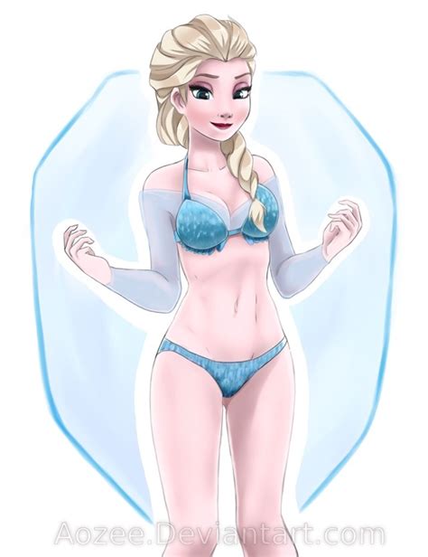 Xbooru Beautiful Bra Disney Elsa Frozen Movie Half Naked Legs Sexy Legs Und...