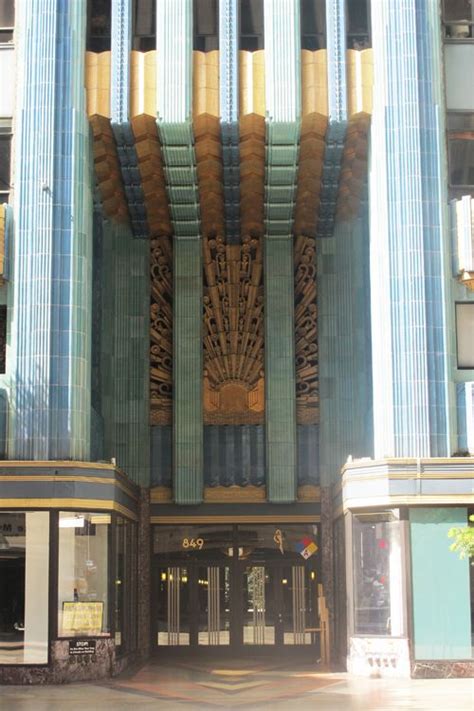 Entry Of Art Deco Icon The Eastern Columbia Building 1930 In Los