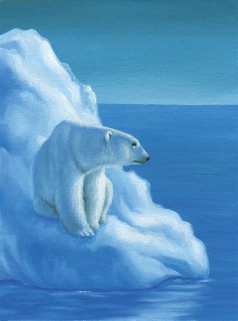 Polar Bear Original Art Framed Oil Painting Alaskan Etsy