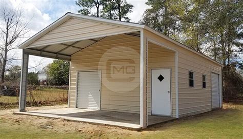 24x50 Combo Utility Building Enclosed And Open Combo Building