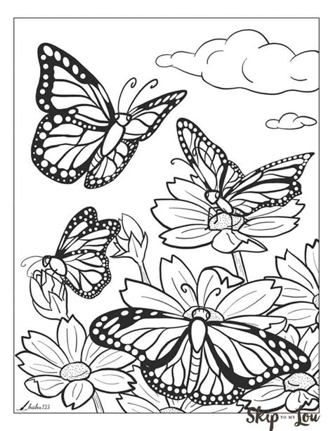 More than 14,000 coloring pages. Beautiful Butterfly Coloring Pages | Skip To My Lou