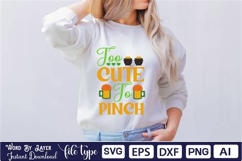 too cute to pinch svg cut file graphic by monowar art · creative fabrica