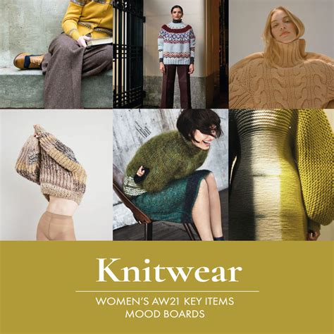 Autumnwinter 20212022 Womens Knitwear Key Items Trends Mood Boards