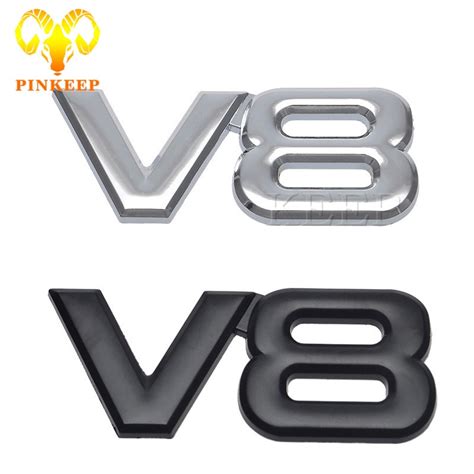 3d Metal Logo Car Sticker Emblem Decal For V8 Mercedes Bmw Audi Vw Ford