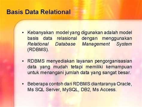 Model Data Relasional 3 Model Database Tiga Model