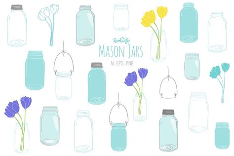 Mason Jars Graphics Design Bundles