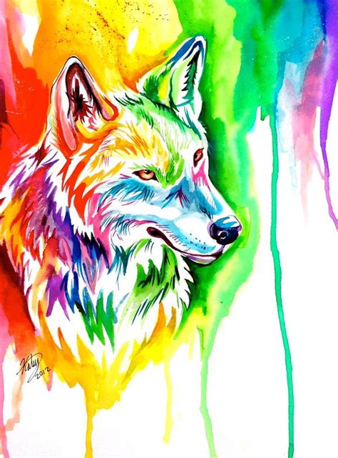 Ebay Rainbow Wolf By Lucky978 On Deviantart Animal Art Animal