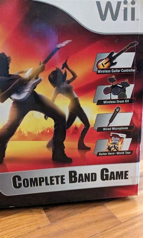 Guitar Hero Drum Set With Guitar And Microphone For Wii Video Gaming