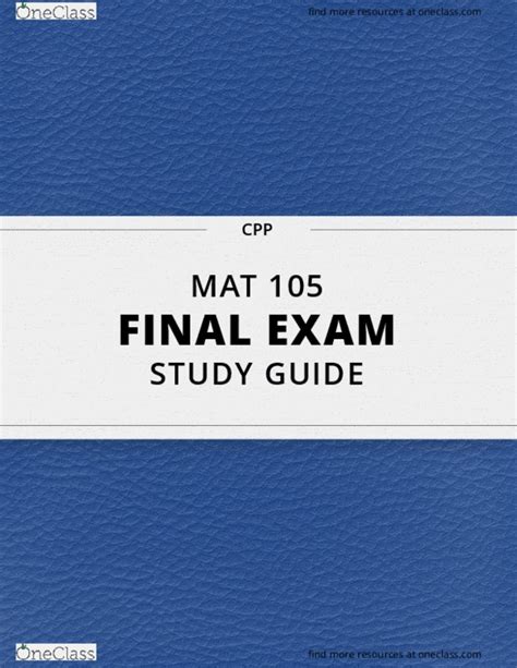 Mat 105 Final Exam Guide Everything You Need To Know 41 Pages