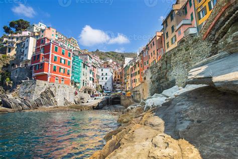 Riomaggiore Fisherman Village In Cinque Terre Italy 1378520 Stock