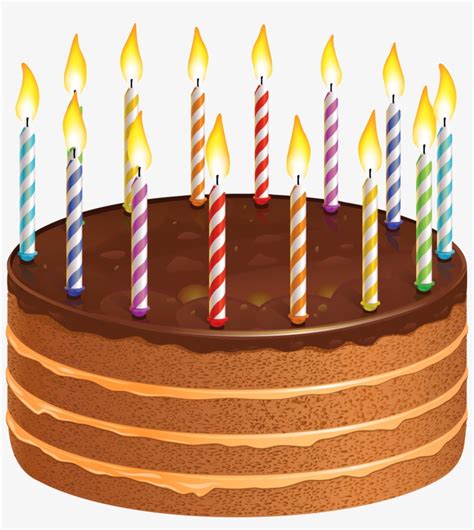 Pastry Clipart Candle Birthday Cake With Candles Png Free