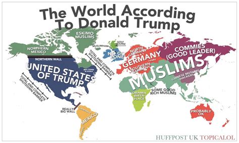 We know what americans think, but how do citizens of other nations perceive the us? Map Of The World According To Donald Trump