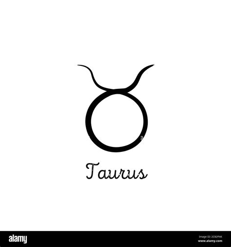 Hand Drawn Taurus Zodiac Illustration Simple Line Taurus Zodiac Icon