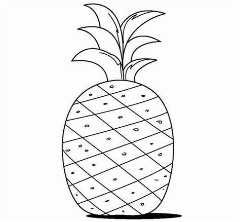 Colouring Pages Easy Pineapple Clip Art Library