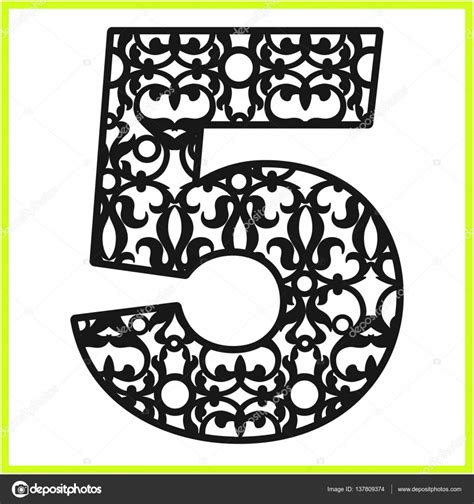 It is a good setting to use if you wish to taper the sides of a longer haircut without creating much contrast. Laser cut vector number five — Stock Vector © dasha_emeljasha@mail.ru #137809374