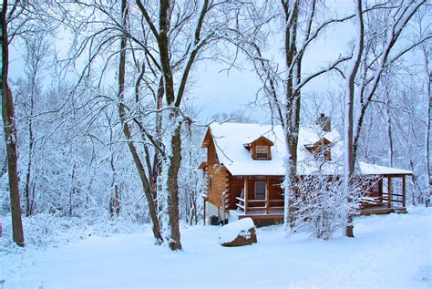 Small Winter Cabin Wallpapers Wallpaper Cave