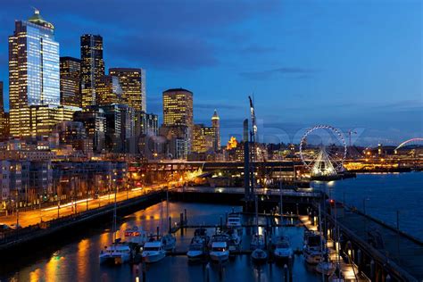 Seattle Waterfront Stock Image Colourbox