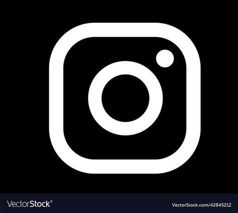 Instagram Social Media Icon Symbol Design Element Vector Image