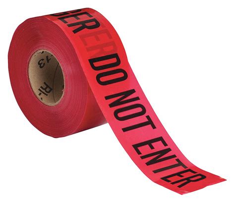 Brady Red 3 In Roll Wd Barricade Tape 15y405102824 Grainger
