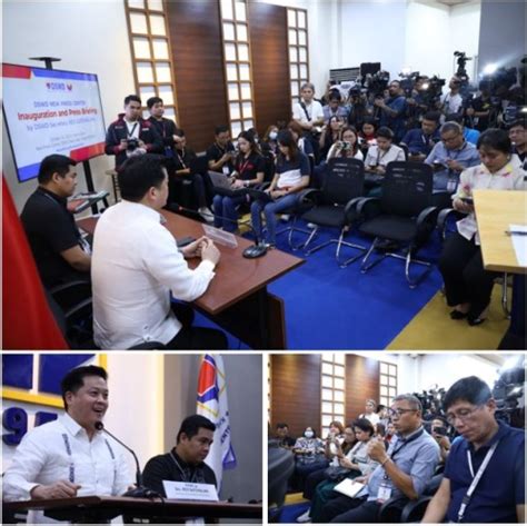 dswd chief holds first media briefing at newly inaugurated new press center department of