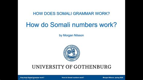 Somali Grammar 33 How Do Somali Numbers Work Youtube